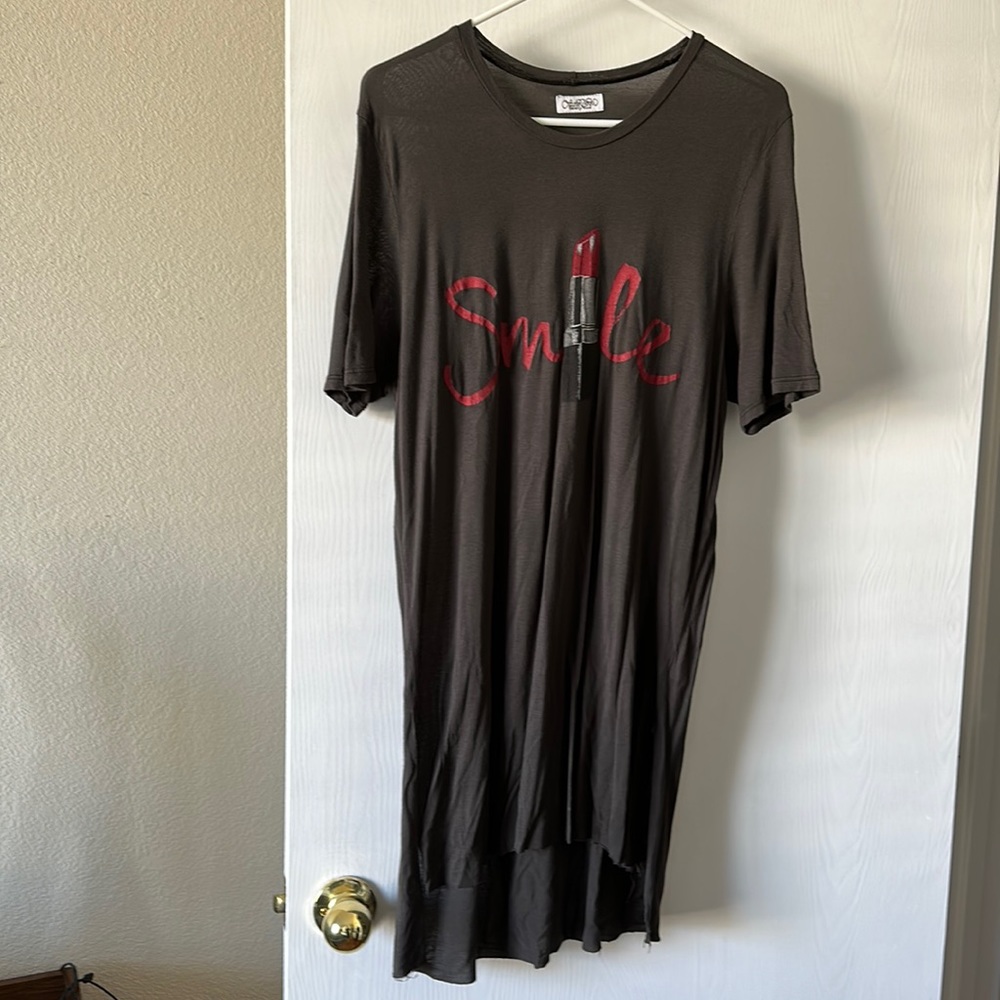 Long smile T-shirt by Lauren Moshi.
